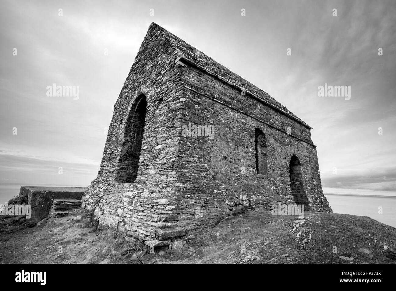 St. Michaels Chapel in Rame Head in Cornwall, Großbritannien Stockfoto