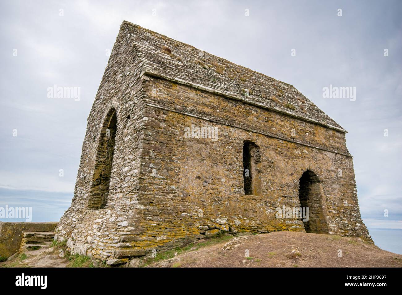 St. Michaels Chapel in Rame Head in Cornwall, Großbritannien Stockfoto