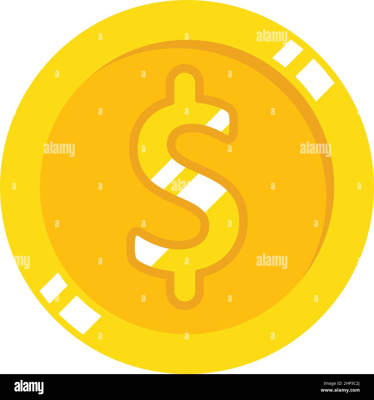 goldene Münze Geld Symbol Vektor-Illustration Stock Vektor