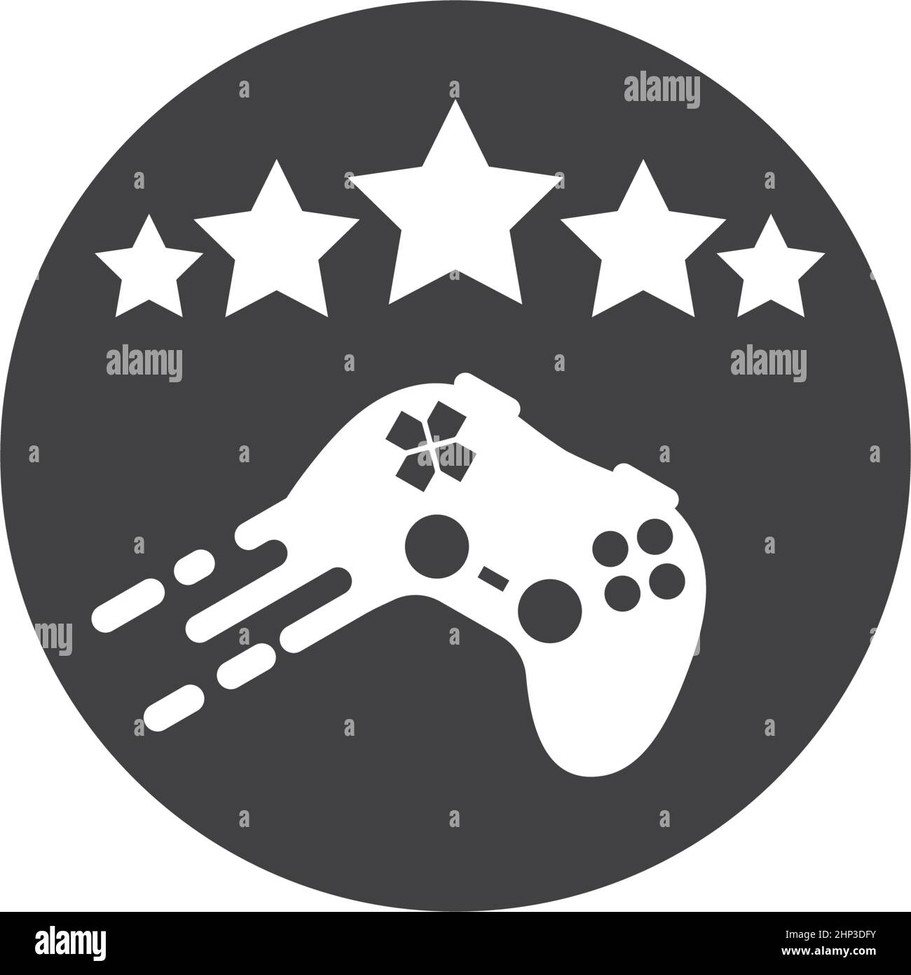 Grafik zum Symbolvektor für Videospiel-Controller Stock Vektor