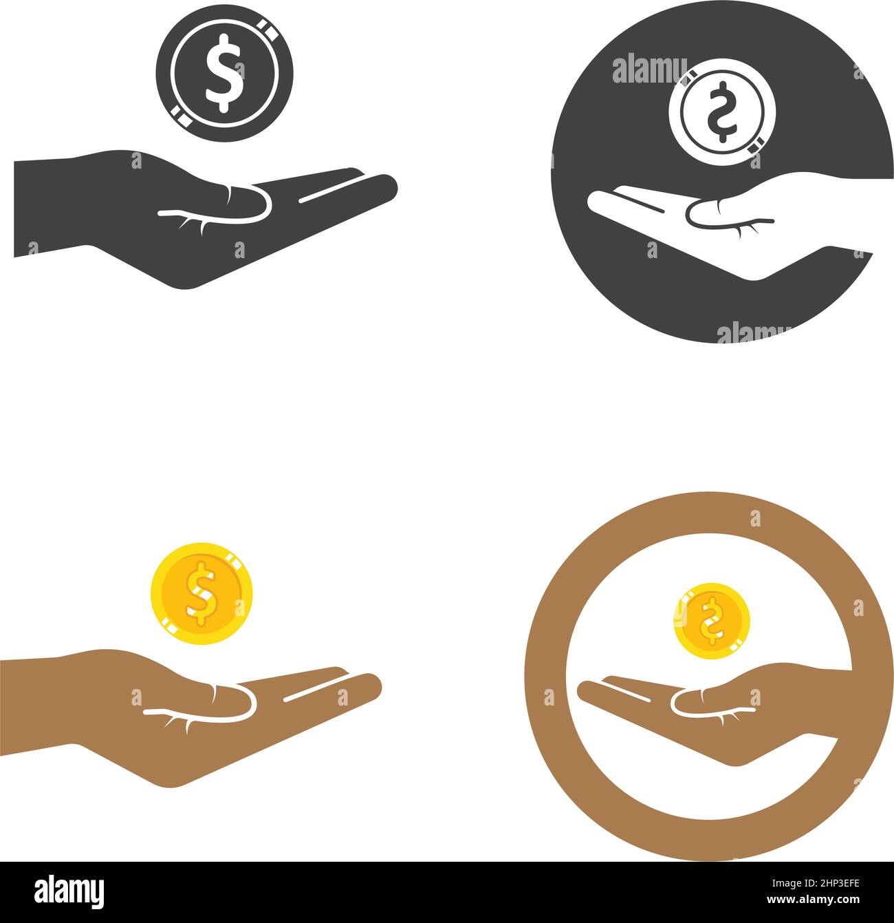Verdienen Geld Symbol Vektor Illustration Design Vorlage Stock Vektor