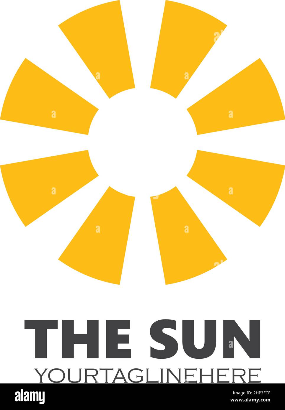 Design mit Symbolen für Sonnenilustrationsvektoren Stock Vektor
