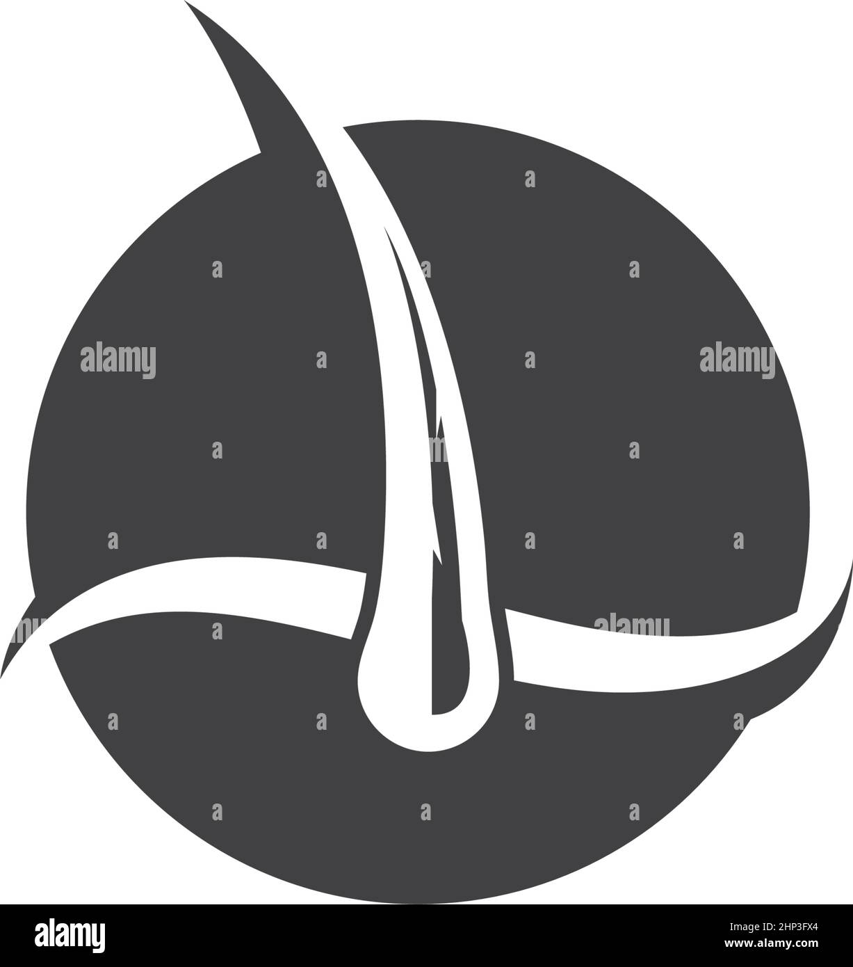 Design mit Vektorgrafik für Haarwurzel-Symbole Stock Vektor