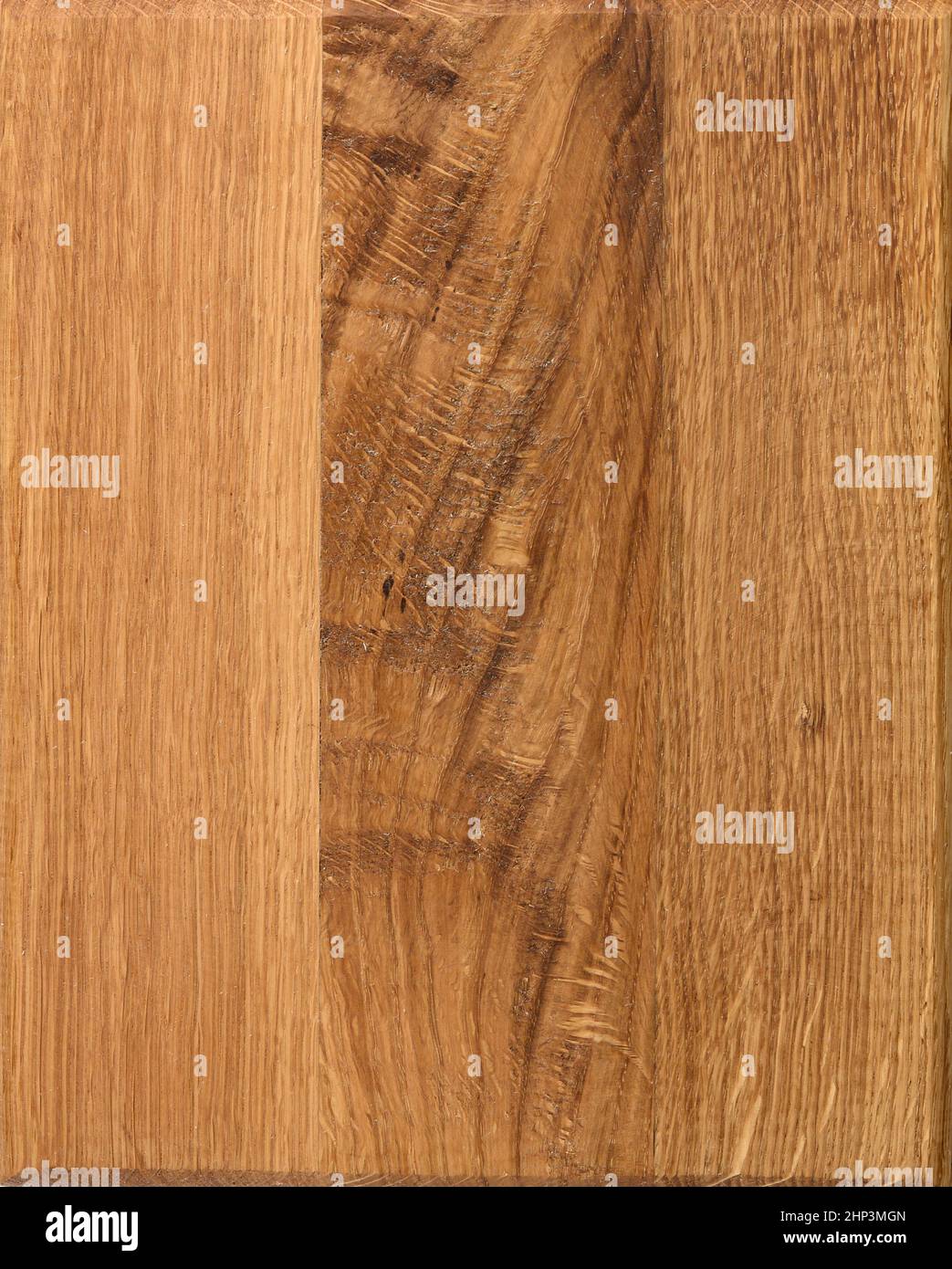 Braune Eichenholzstruktur, Vollformat. Unbehandeltes Holz Stockfoto