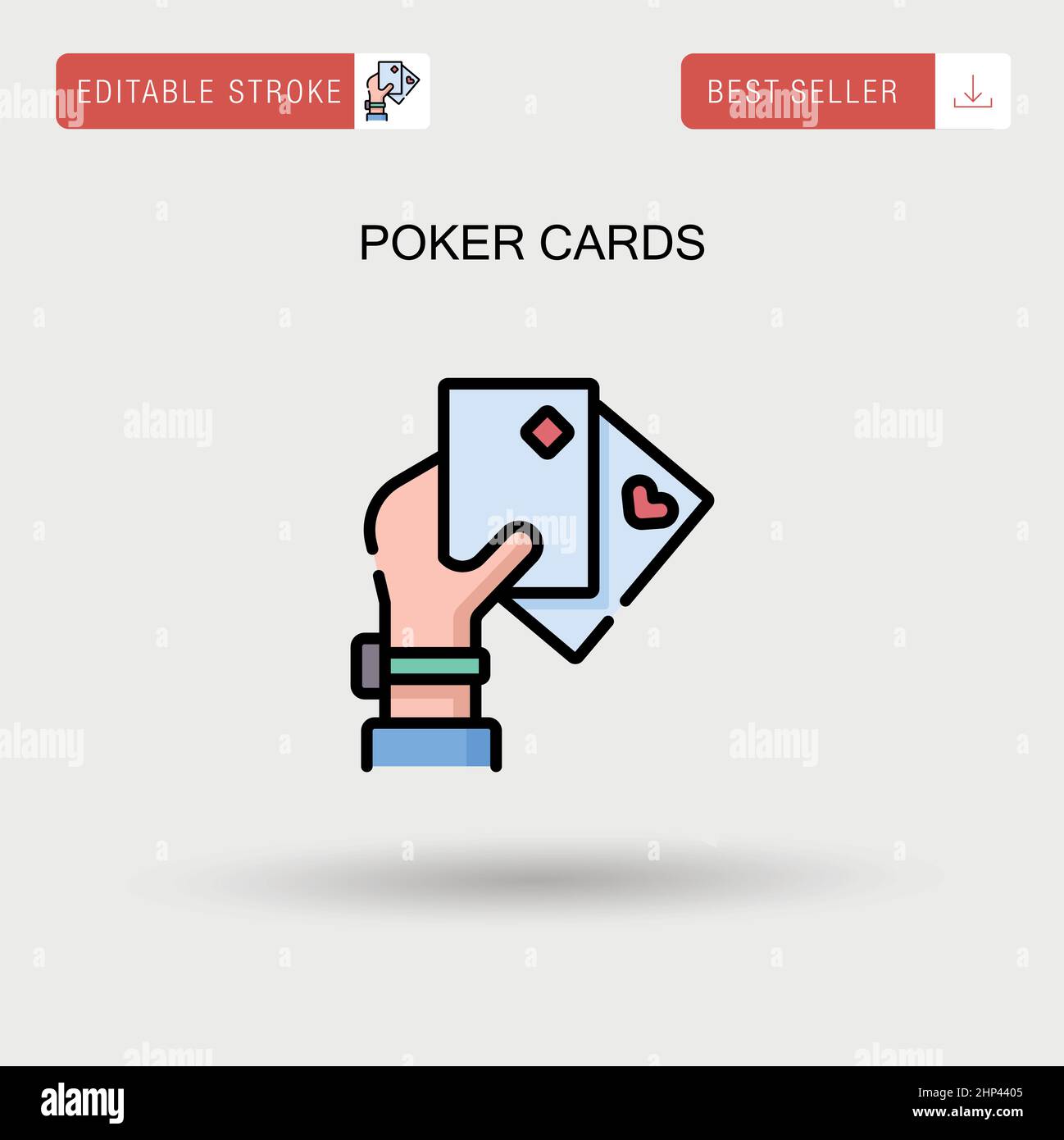 Poker-Karten einfaches Vektor-Symbol. Stock Vektor Poker-Karten einfaches Vektor-Symbol. Stock Vektor