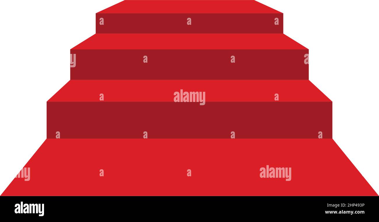 Roter Teppich oben Vektor Illustration Design Vorlage Stock Vektor