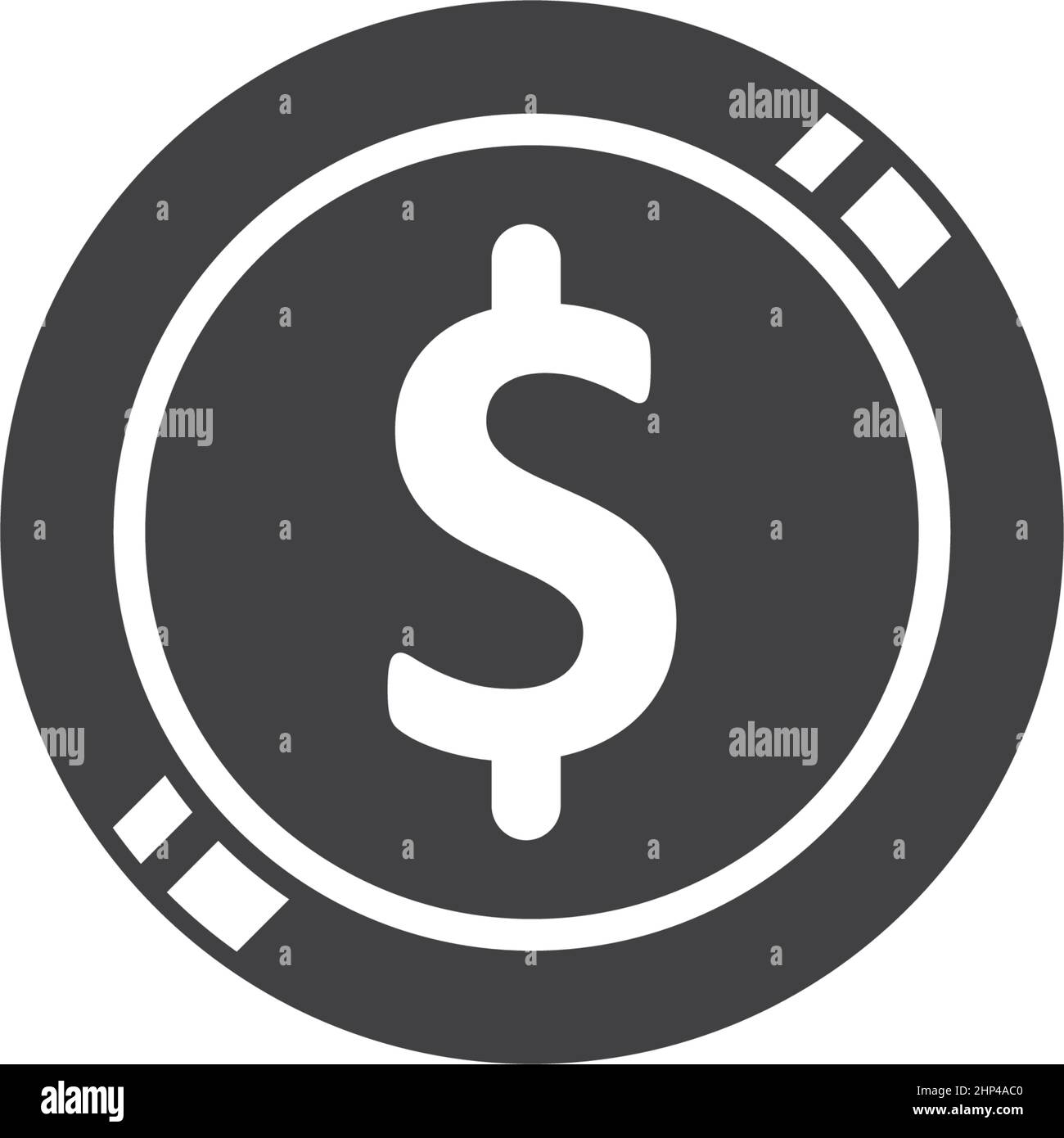 Abbildung des Symbols für Münzgeld Stock Vektor