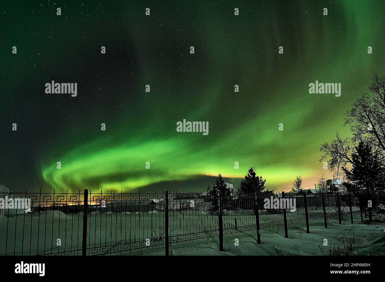 aurora in den russischen Norden. Hochwertige Fotos Stockfoto