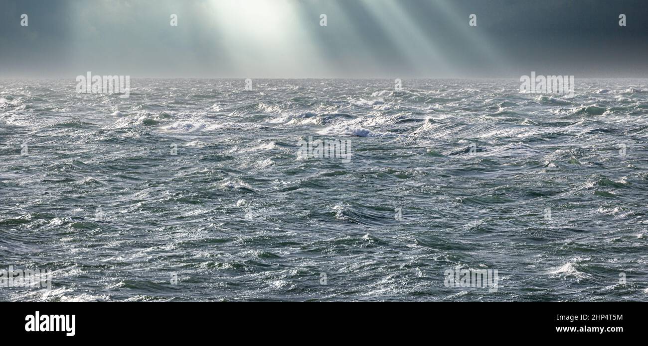 Stormy Water in Portland Chase off Portland Bill in Dorset Stockfoto
