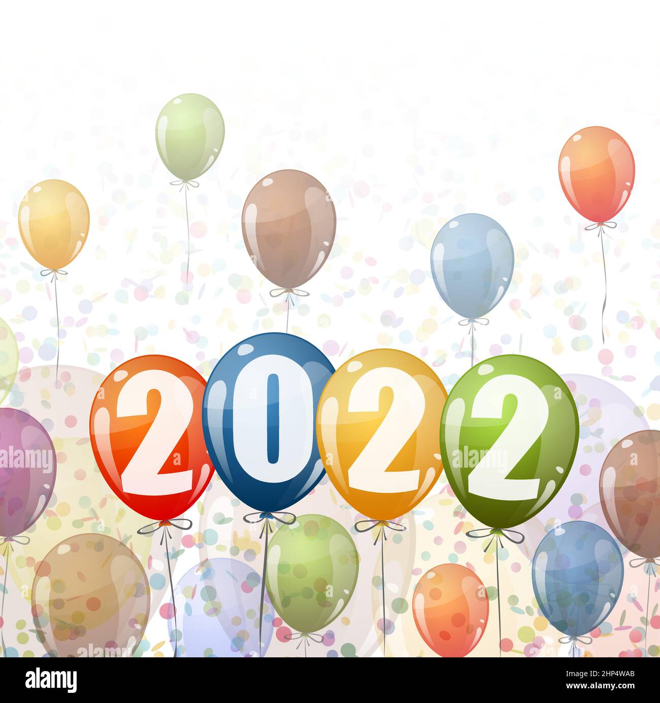 Neue Jahr 2022 Ballons Stock Vektor
