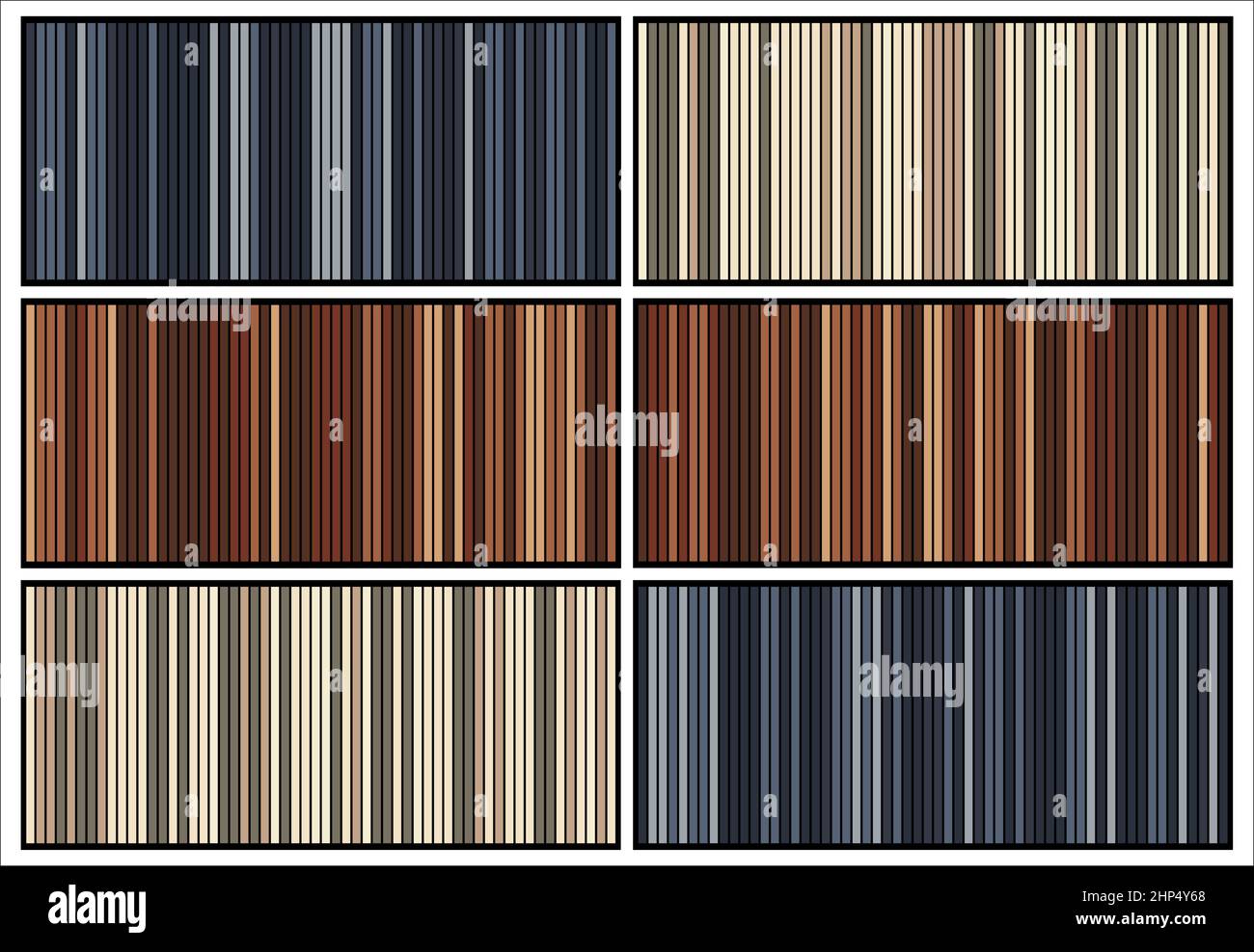 Stripe-Hintergrundvorlage. Vertikales Linienmuster. Gestreifter Vektor-Hintergrund eingestellt. Stock Vektor