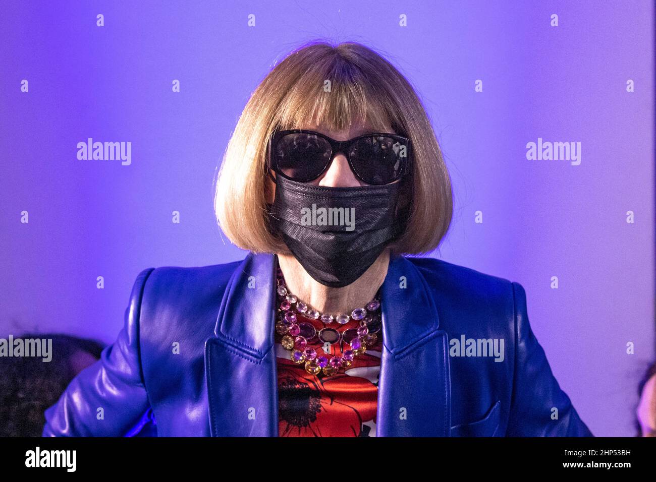 New York, USA. 17th. Februar 2022. NEW YORK, NEW YORK - 17. FEBRUAR: Anna Wintour nimmt an der sechsten jährlichen Blue Jacket Fashion Show in den Moonlight Studios am 17. Februar 2022 in New York City Teil. Kredit: Ron Adar/Alamy Live Nachrichten Stockfoto