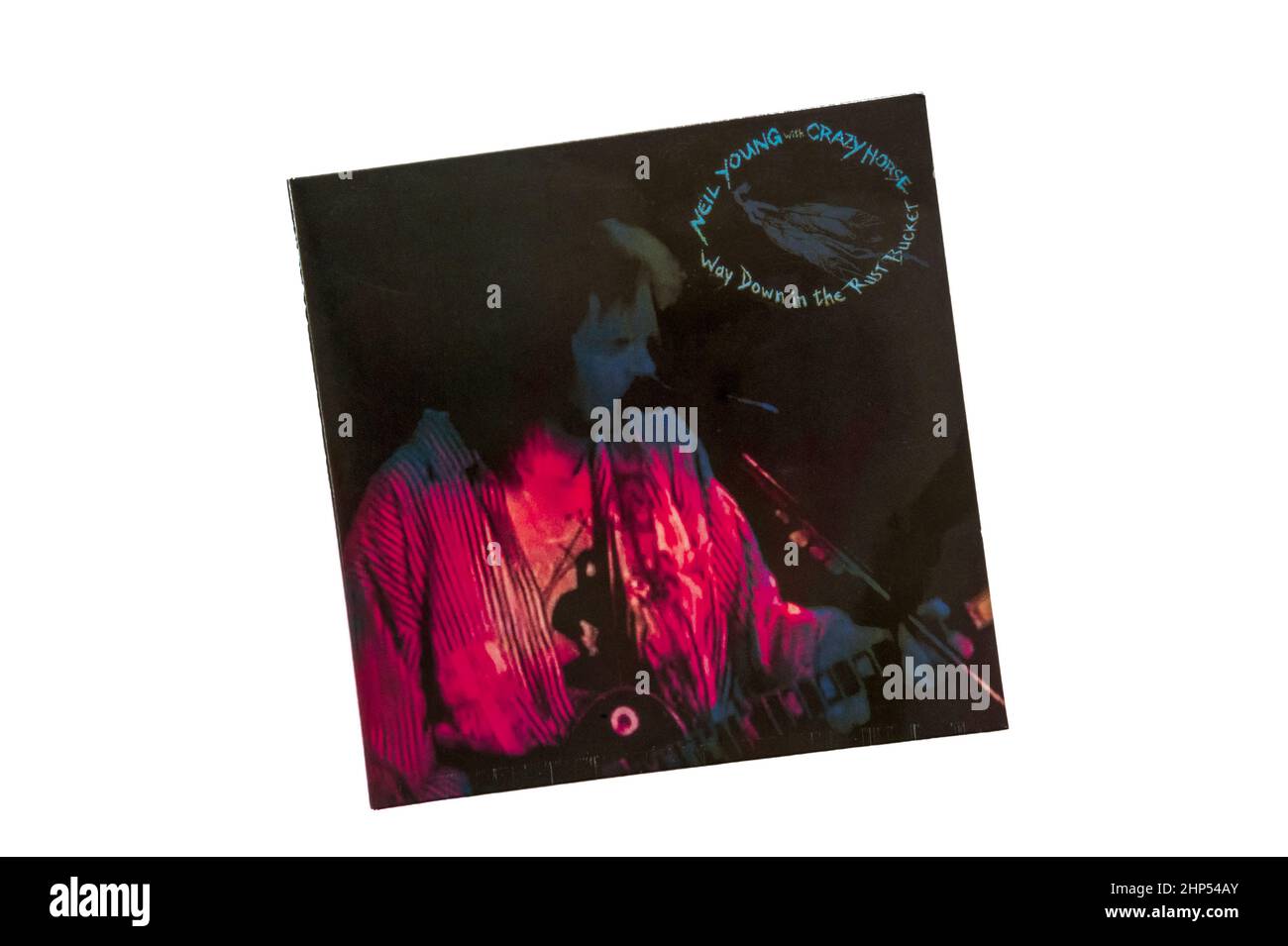 Way Down in The Rust Bucket war ein Live-Album des kanadisch-amerikanischen Rockmusikers Neil Young und Crazy Horse. Veröffentlicht im Jahr 2021. Stockfoto