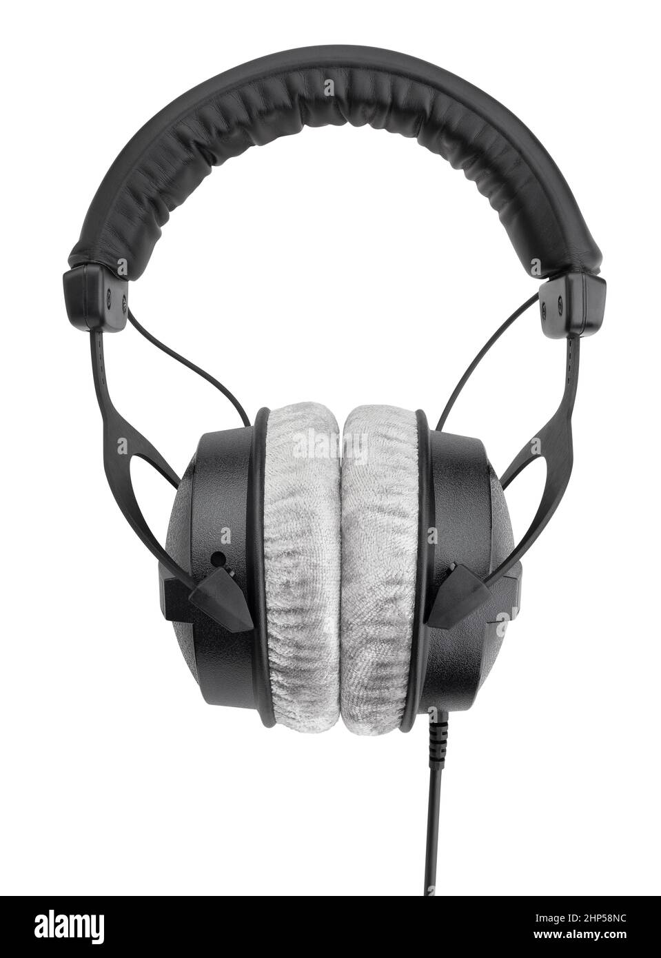 Kopfhörerpfad auf Weiß isoliert Stockfoto
