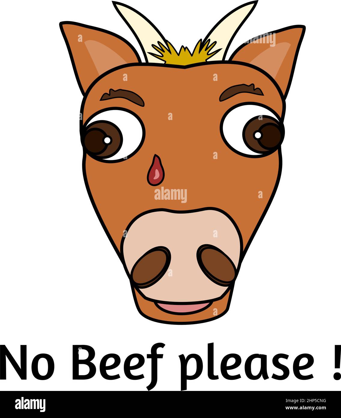 Bitte kein Rindfleisch! Stock Vektor