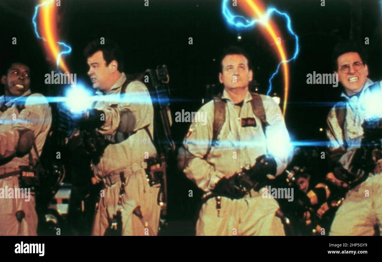 GHOSTBUSTERS 1984 columbia Pictures Film mit von links: Ernie Hudson, Dan Aykroyd, Bill Murray, Harold Ramis Stockfoto