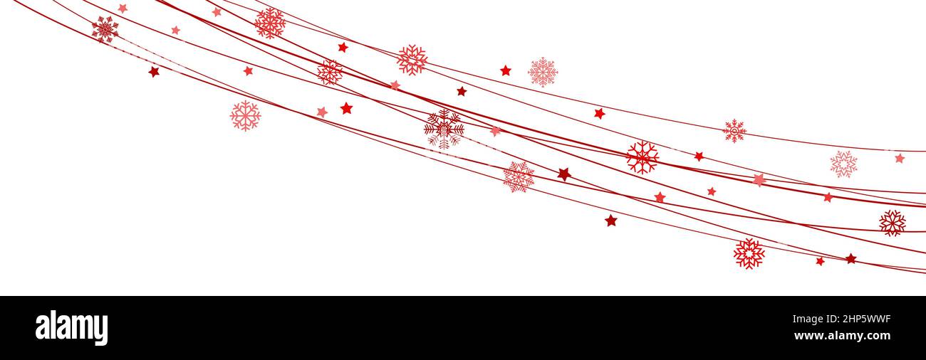 Schneeflocken auf Saiten Hintergrund für weihnachten Zeit Stock Vektor