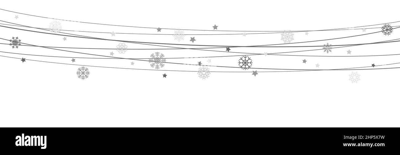 Schneeflocken auf Saiten Hintergrund für weihnachten Zeit Stock Vektor