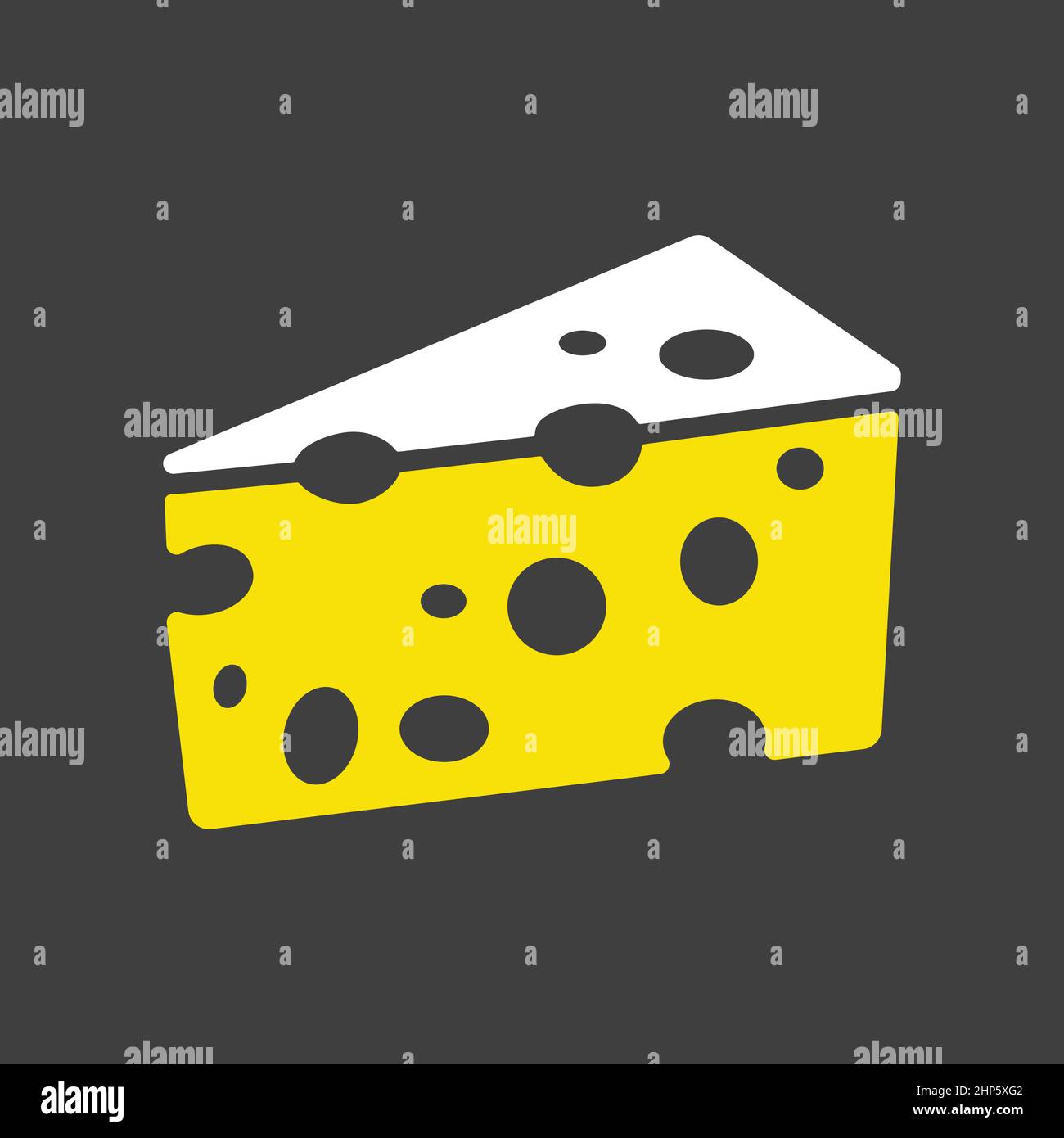 Vektorsymbol „Stück Käse“. Tierschild am Bauernhof Stock Vektor