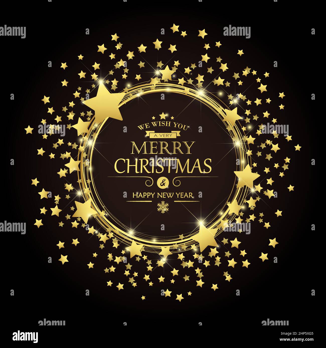 frohe weihnachten und frohe Neujahrsgrüße Stock Vektor