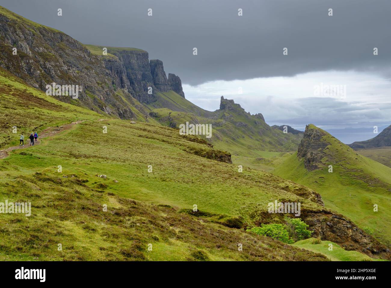 Wandern Auf Dem Quiraing Stockfoto