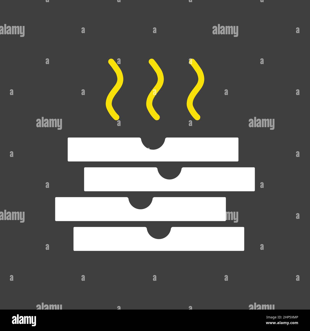 Stock Vektor-Symbol von vier Boxen für Pizza Stock Vektor