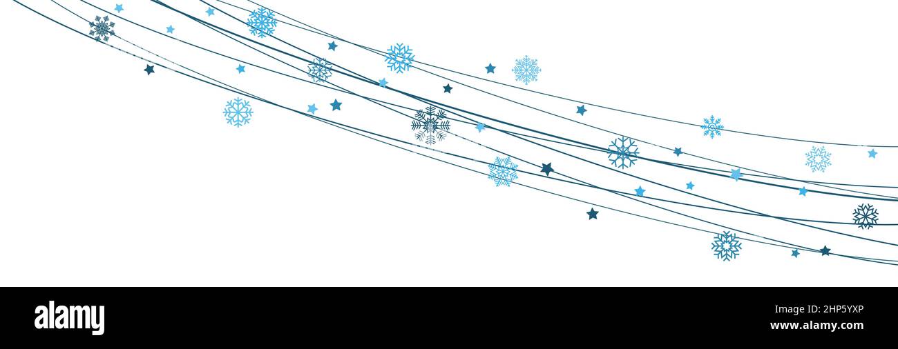Schneeflocken auf Saiten Hintergrund für weihnachten Zeit Stock Vektor