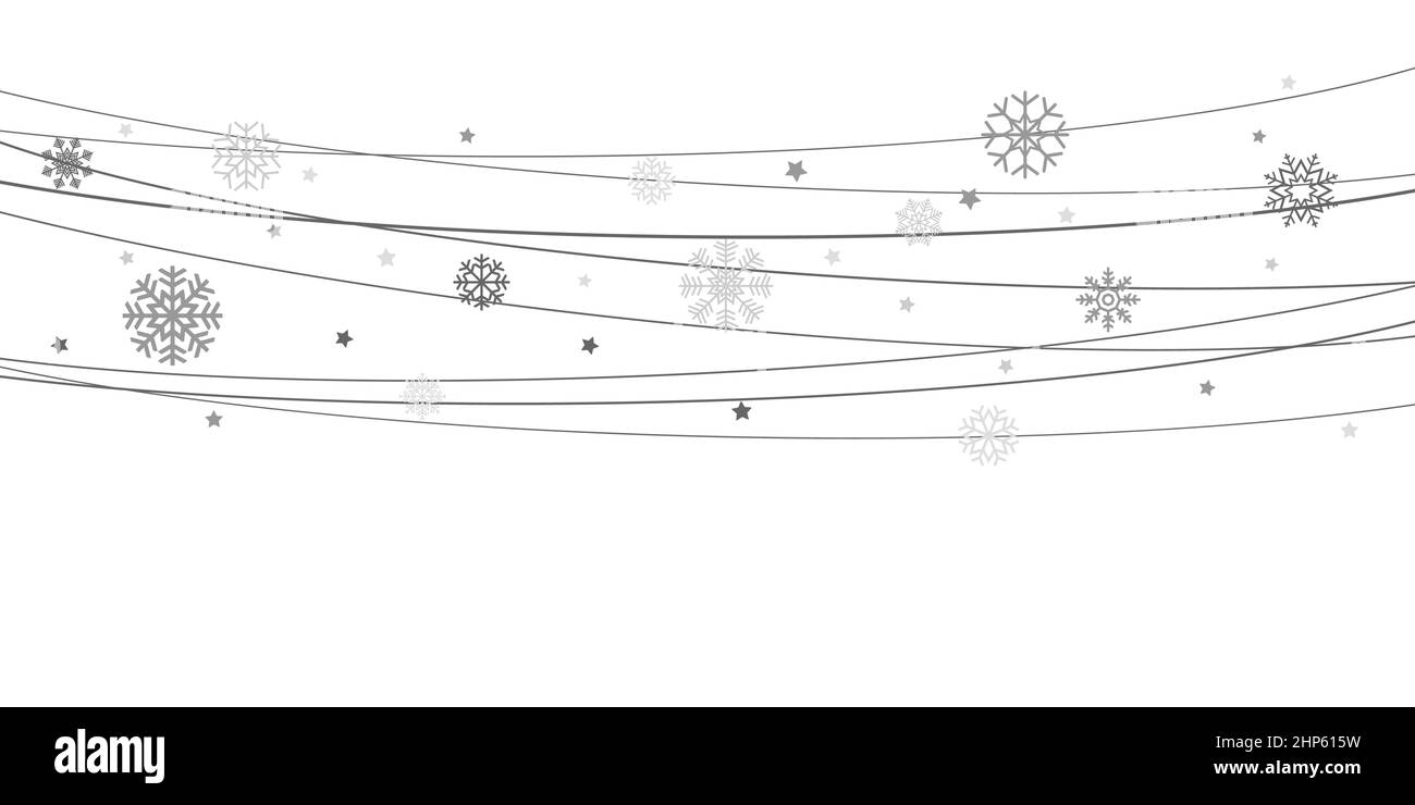 Schneeflocken auf Saiten Hintergrund für weihnachten Zeit Stock Vektor