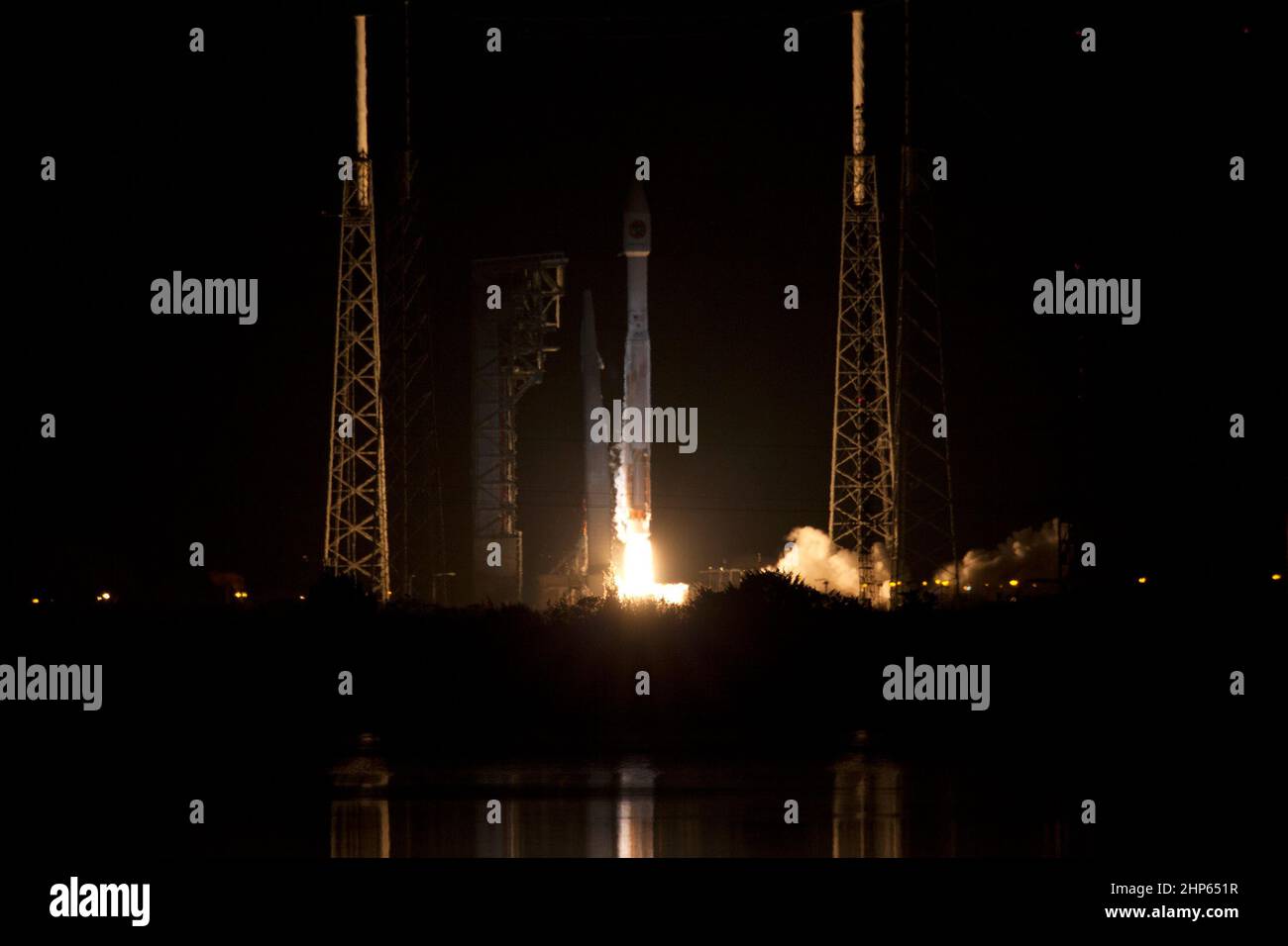 Cygnus Orbital ATK OA-6 auf einem ULA-Atlas V Rakete startet von Pad 41 auf der Cape Canaveral Air Force Station (CCAFS) ca. 2016 Stockfoto