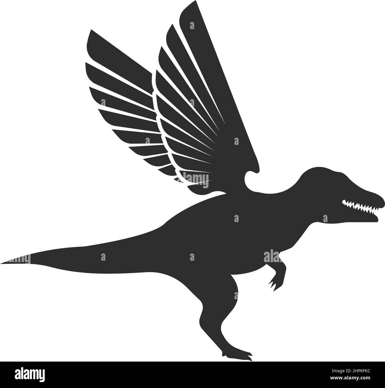 Dinosaurier mit Flügeln Symbol Vektor Illustration Design Stock Vektor