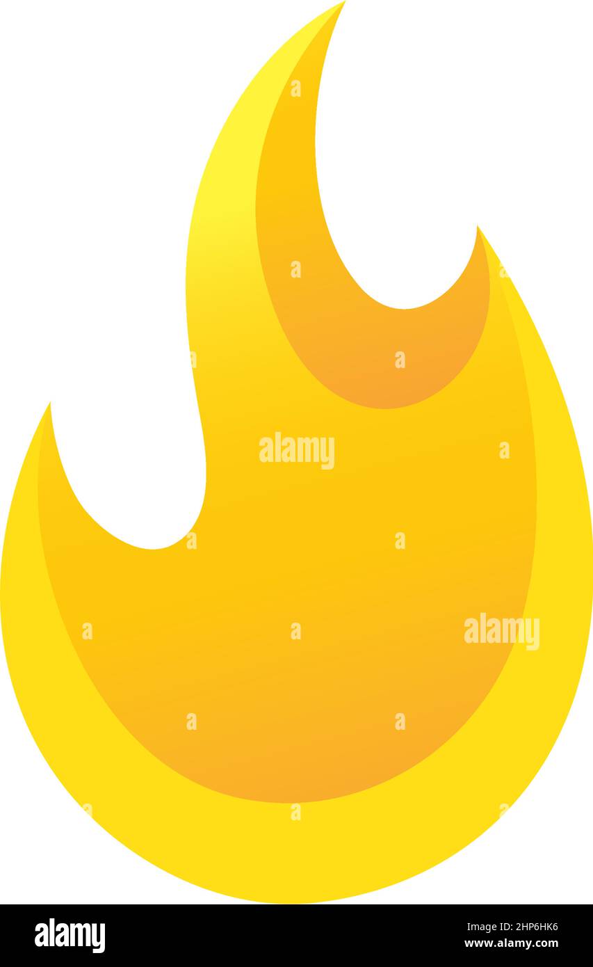 Design mit Symbol für Feuerflamme und Vektorgrafik Stock Vektor