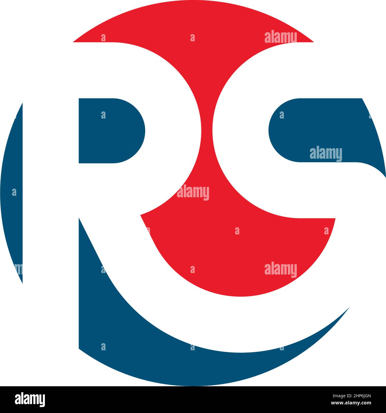 RS Letter Icon Business-Vektor-Design Stock Vektor