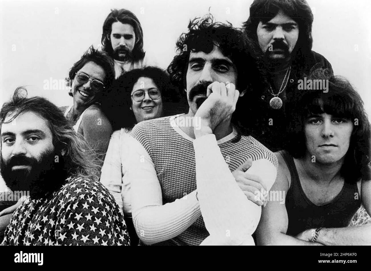 Werbefoto von Frank Zappa und den Müttern der Erfindung ca. August 1971 Stockfoto