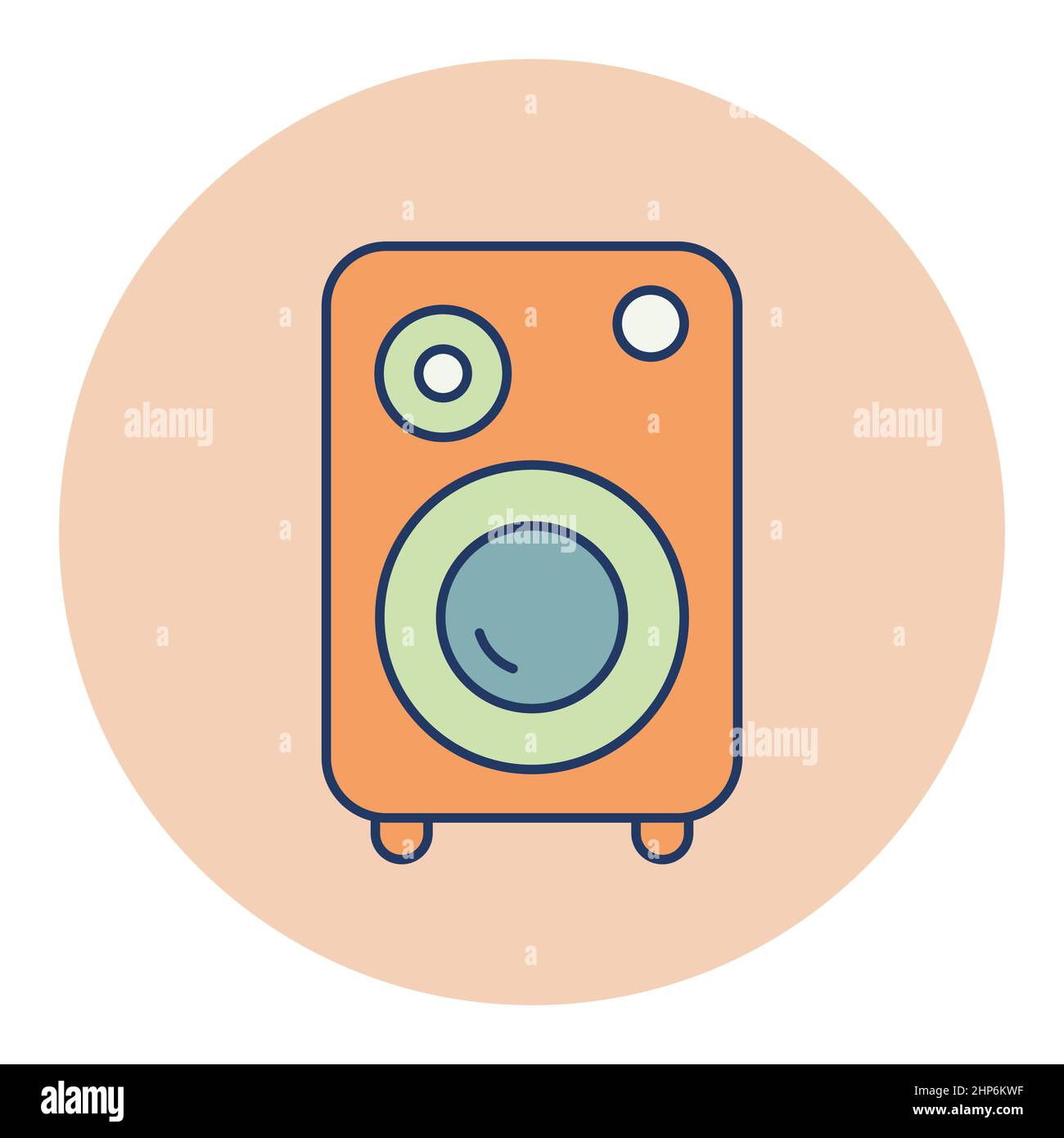 Symbol für Vektorgrafiken in der Musikspalte Stock Vektor