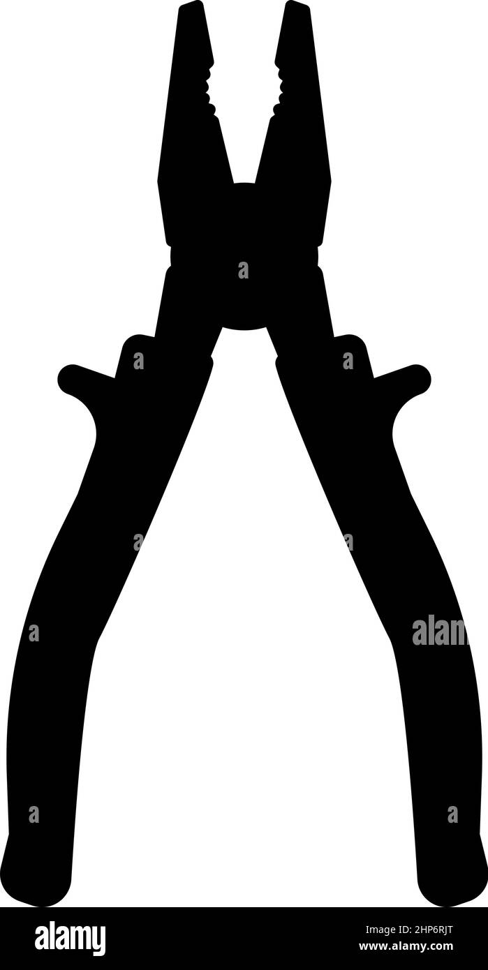 Zangen Werkzeug Symbol schwarz Farbe Vektor Illustration flache Stil Bild Stock Vektor