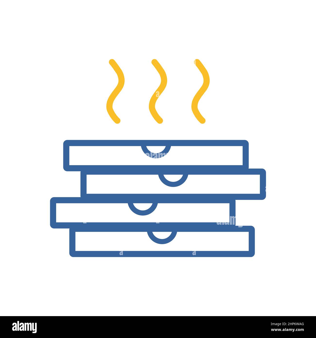 Stock Vektor-Symbol von vier Boxen für Pizza Stock Vektor