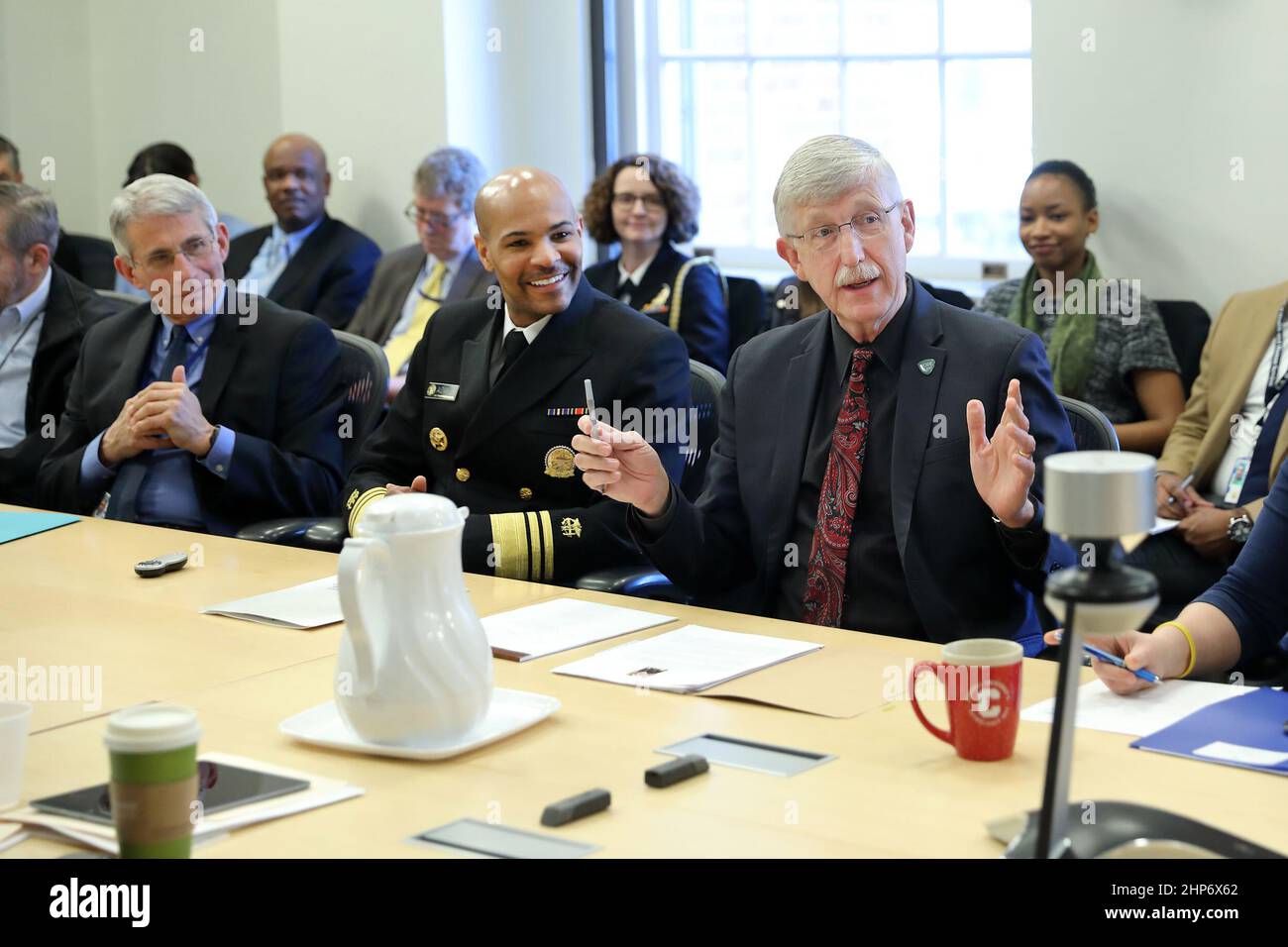 Jerome Adams, M.D, 20th US-Chirurg General, besuchte das NIH am 18. Januar 2018. Stockfoto