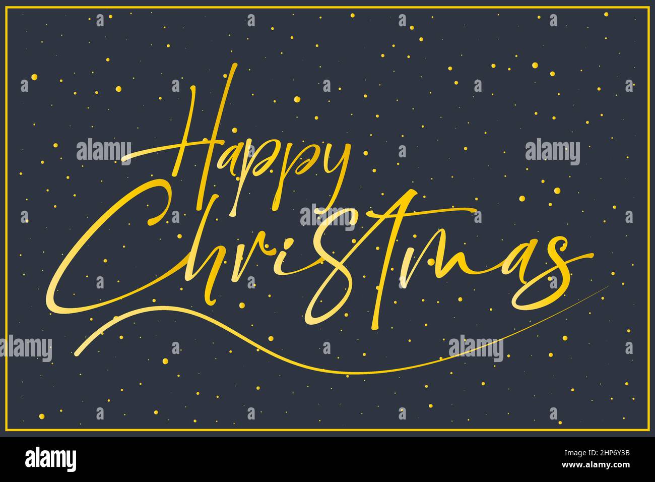 Frohe Weihnachten - handgeschriebene Schriftzüge. Festliches, modernes Vektor-/EPS-Design für Karten, Poster, Banner, Etiketten usw. Stock Vektor