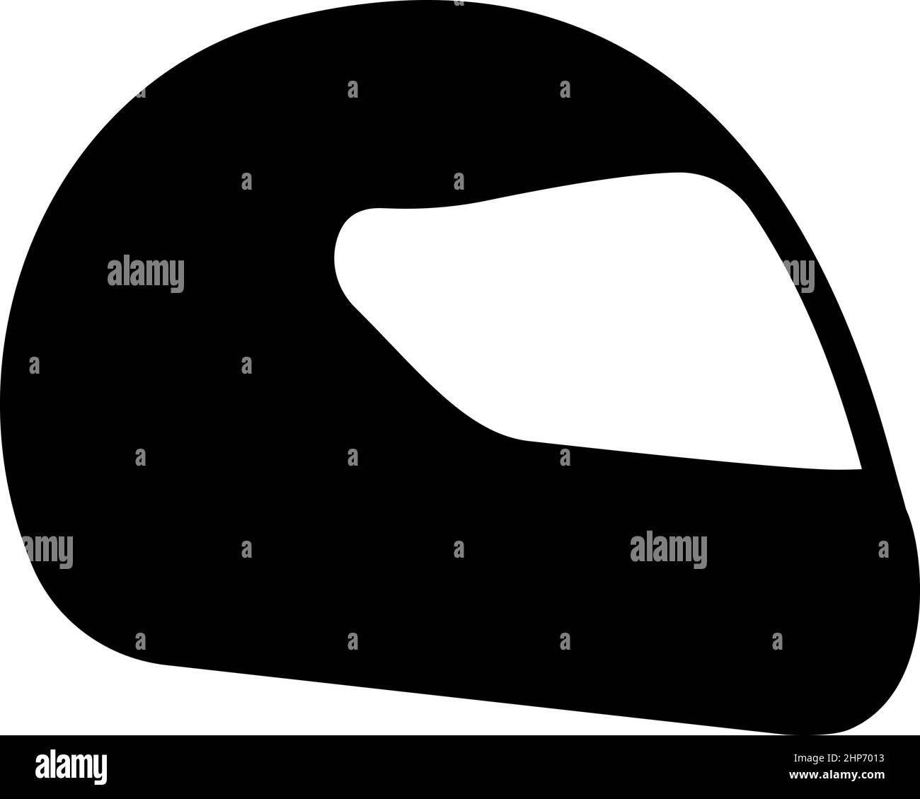 Helm Motocycle Racing Sport Symbol schwarz Farbe Vektor Illustration flachen Stil Bild Stock Vektor