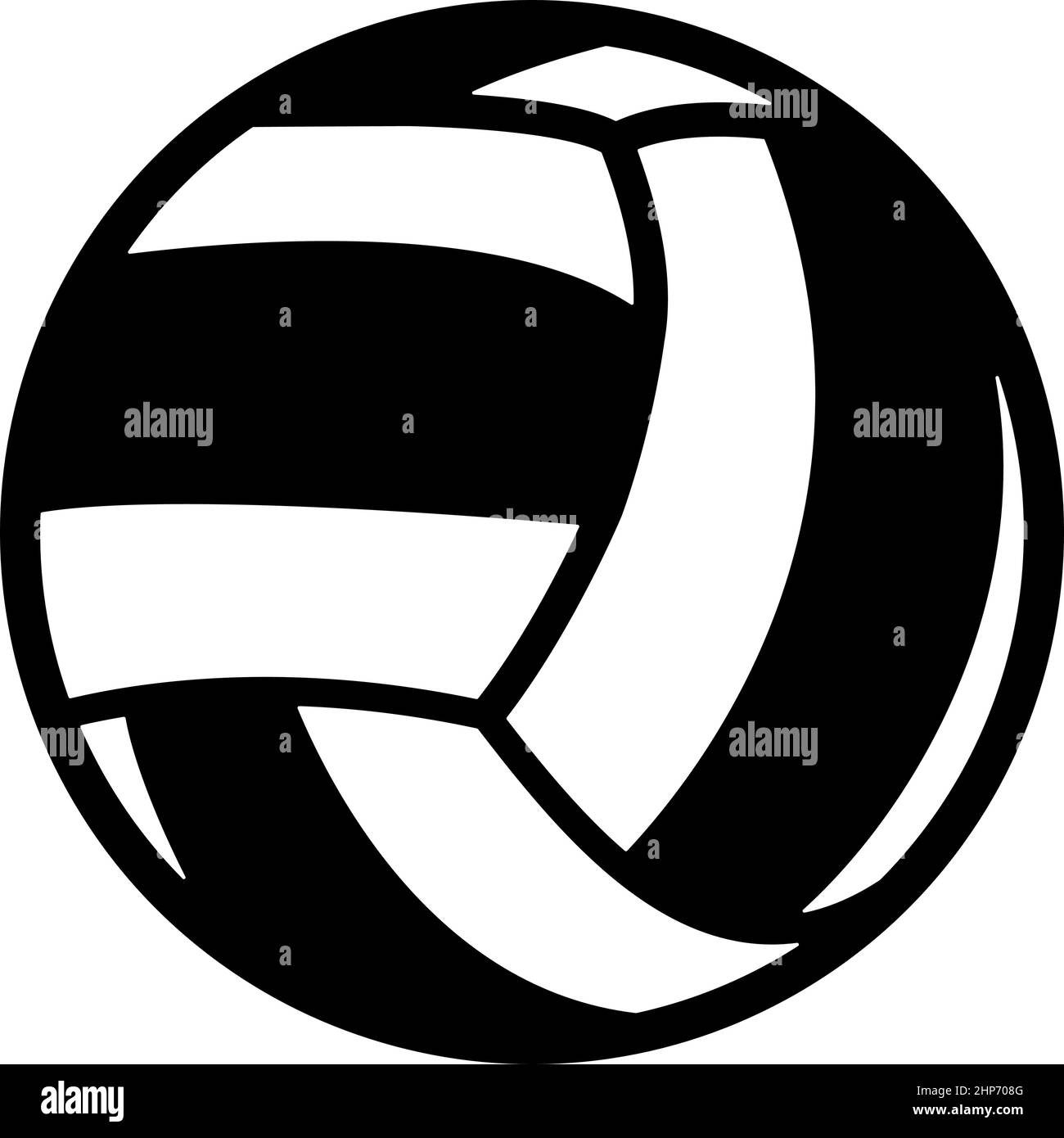 Volleyball Ball Sport Ausrüstung Symbol schwarz Farbe Vektor Illustration flachen Stil Bild Stock Vektor