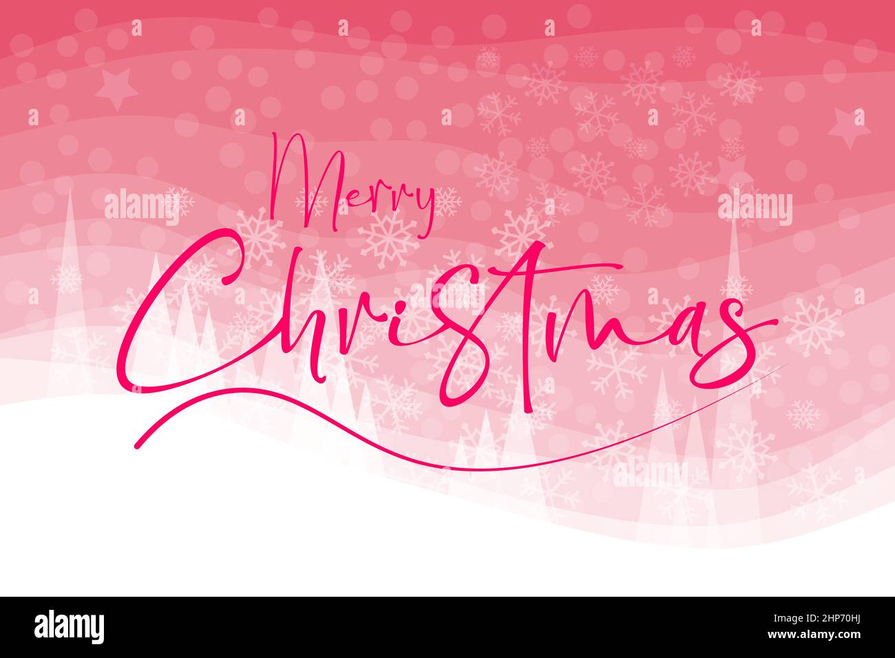 Wir wünschen Ihnen ein frohes weihnachtsfest - handgeschriebene Schriftzüge. Festliches, modernes Vektor-/EPS-Design für Karten, Poster, Banner, Etiketten usw. Stock Vektor