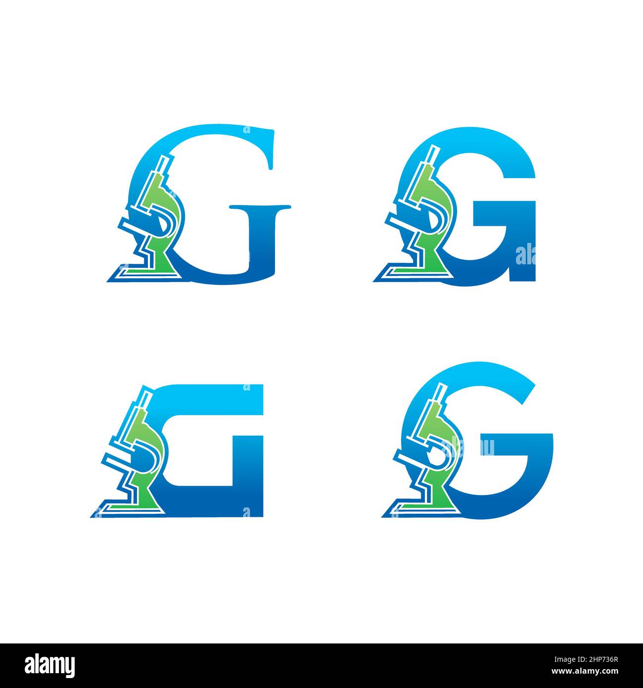 Monogramm Logo Buchstabe des medizinischen Labors G Stock Vektor