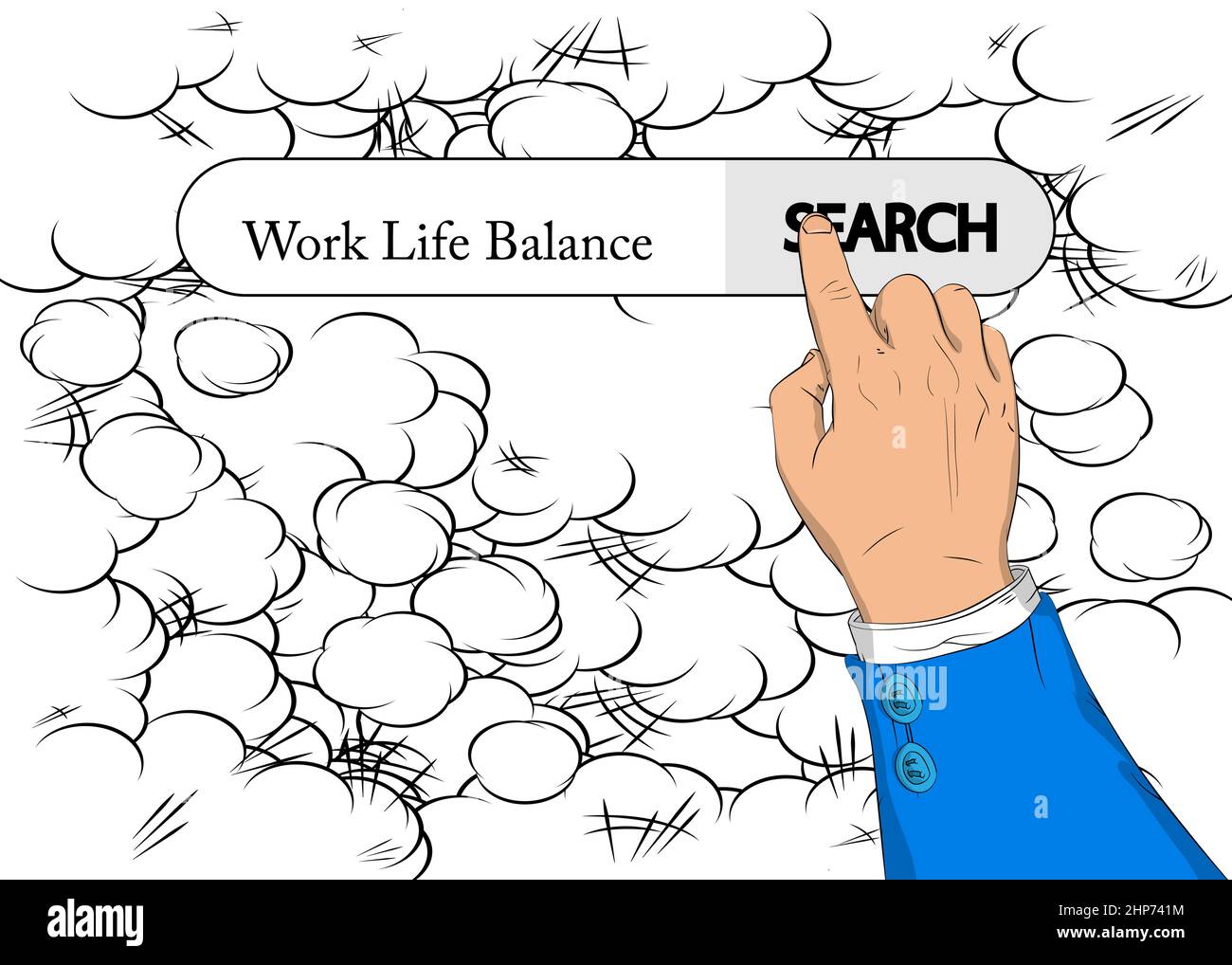 Work-Life-Balance Text, Zeichen. Stock Vektor