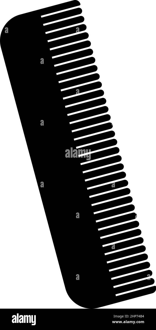 Kammsymbol Schwarz Farbe Vektor Illustration flache Stil Bild Stock Vektor