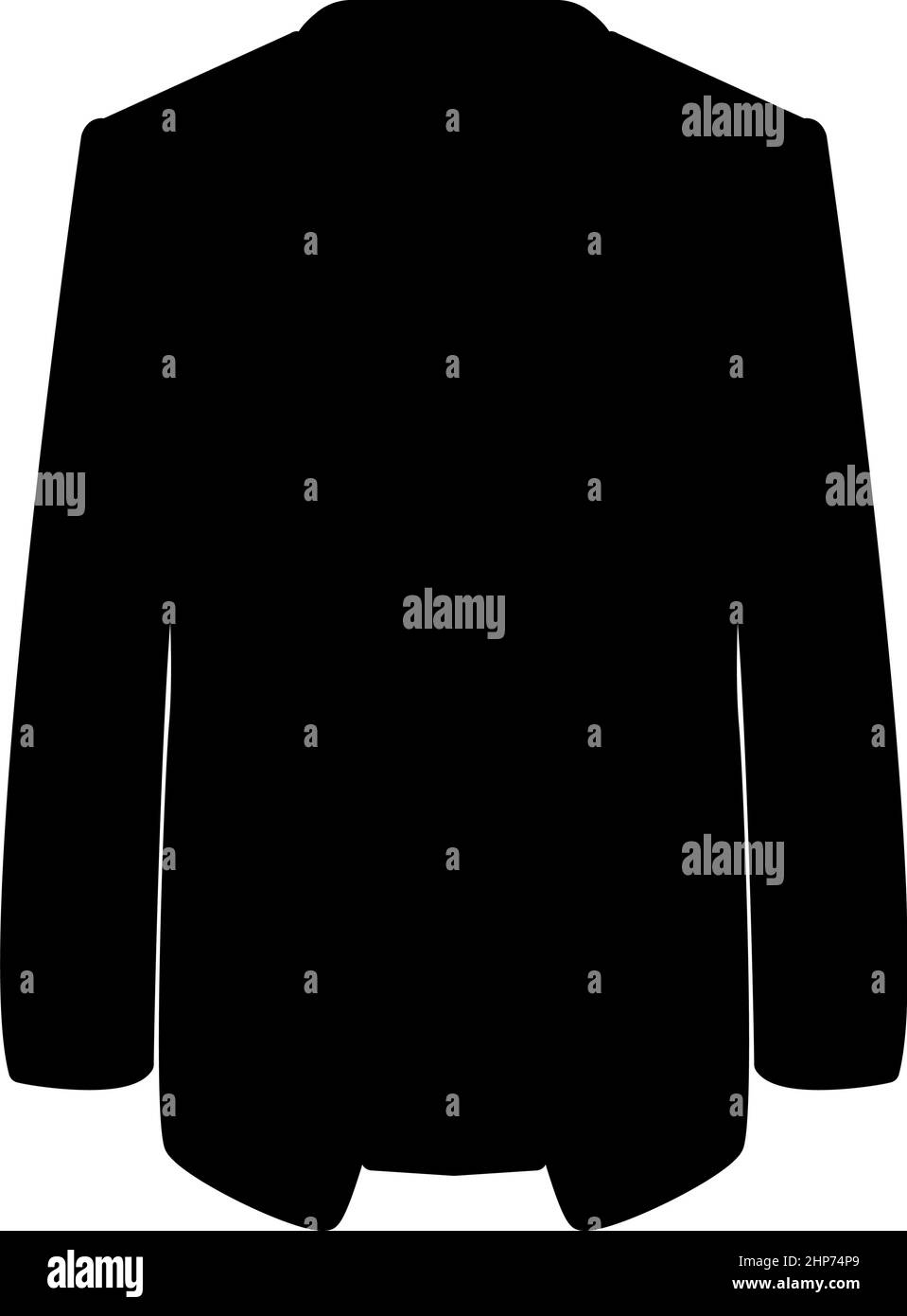 Jacke Mantel Symbol schwarz Farbe Vektor Illustration flache Stil Bild Stock Vektor