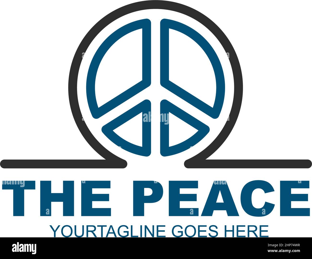 Design-Vorlage für Peace Icon Vektorgrafik Stock Vektor