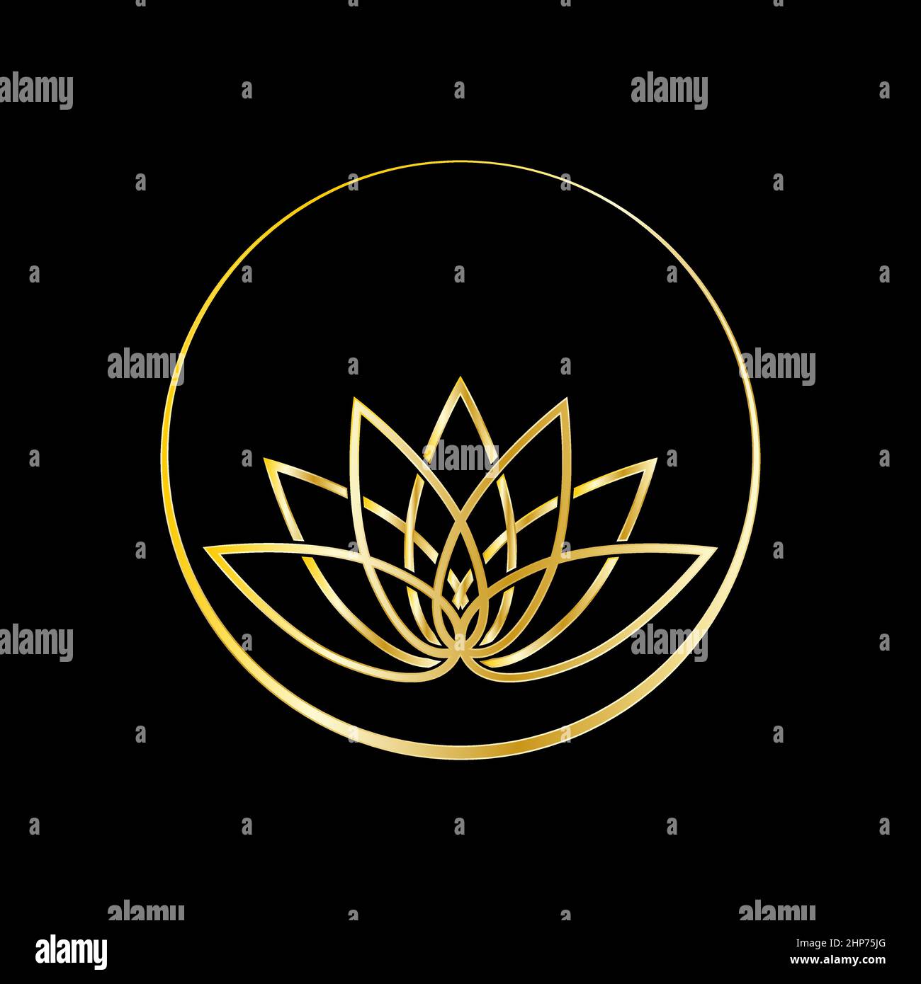Abstraktes Lotusblumen-Logo-Design Stock Vektor
