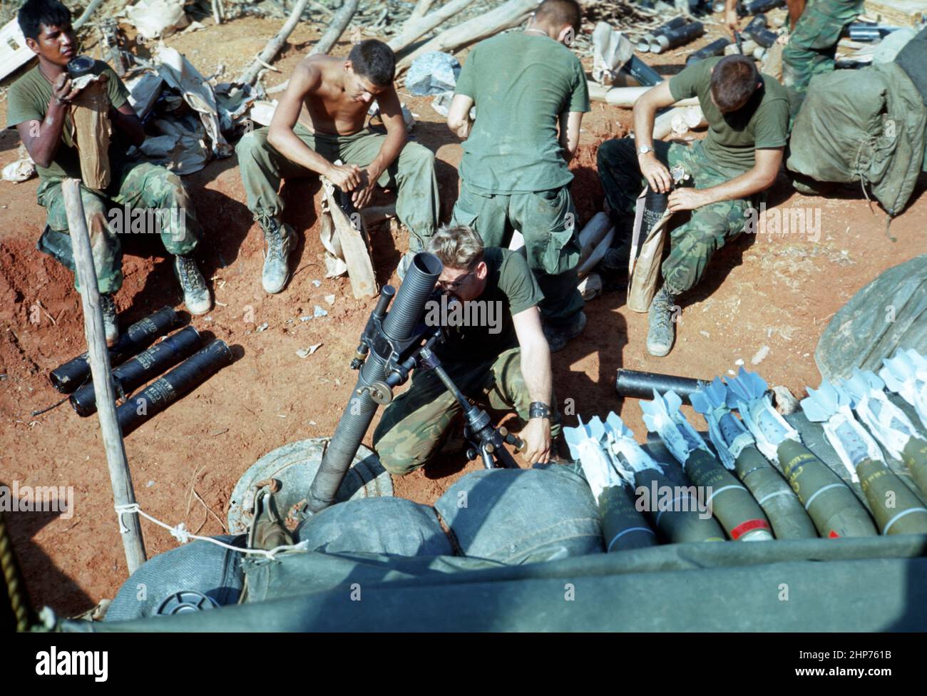 Vietnam war Era Fotos: U.S. Marines - Operation Oklahoma Hills, April 1969 - PD Foto mit freundlicher Genehmigung von USMC Stockfoto