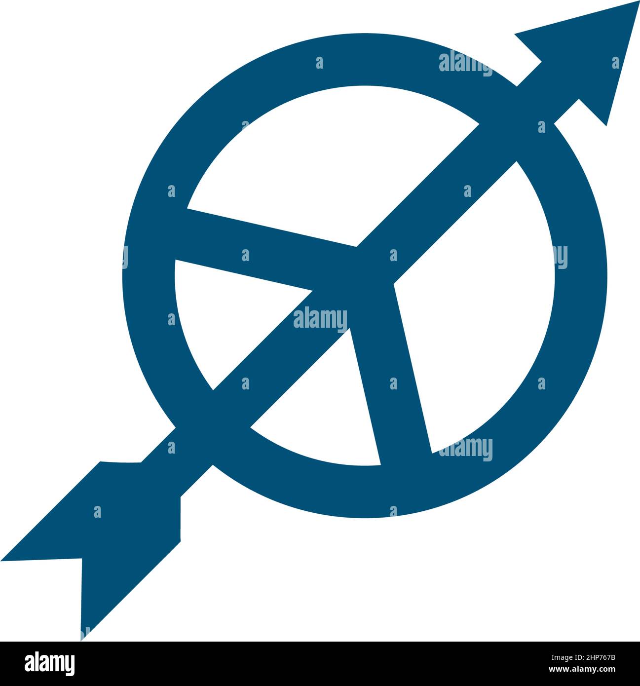 Design-Vorlage für Pfeil Frieden Symbol Vektor Illustration Stock Vektor