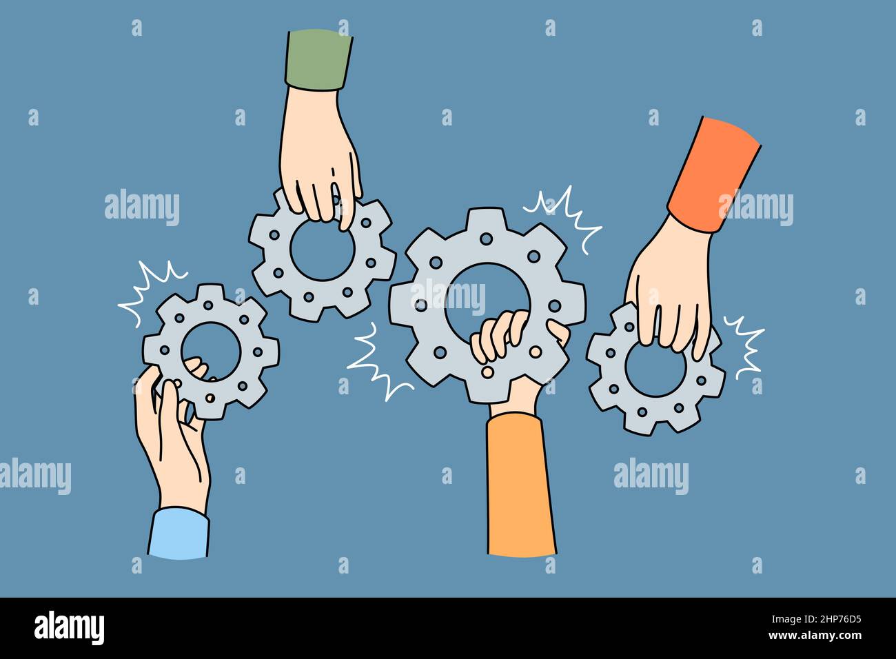 Teamarbeit Zusammenarbeit und Einheit Konzept Stock Vektor